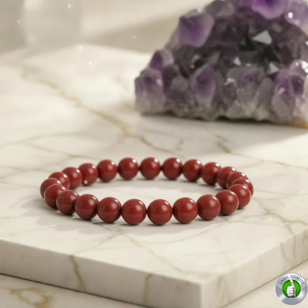 Über uns 2 Armband Roter Jaspis Naturstein 8mm AAA-Qualität